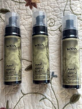 WEN Sweet Almond Mint Nourishing Mousse - Green and Black Bottles (3 Pack)